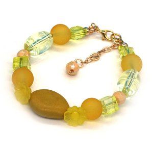 Bracelet Yellow Crystals Adjustable